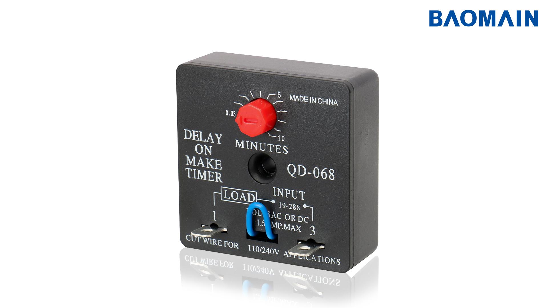 BAOMAIN Delay ON Make Timer QD-068 10 Minutes Adjustable 110/240